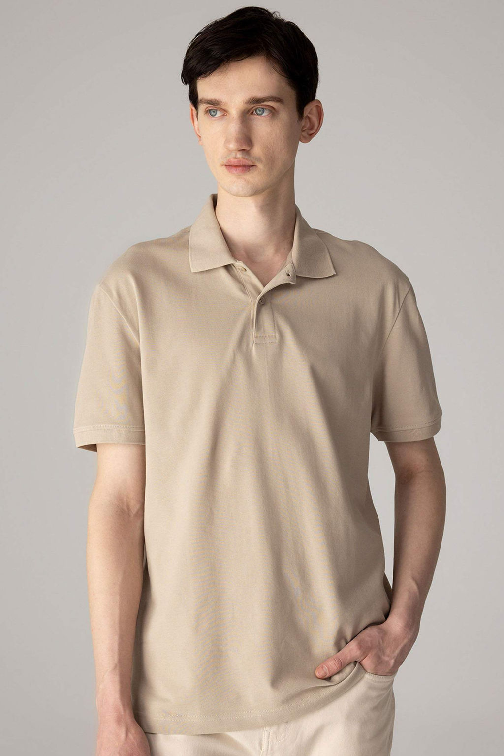 New Regular Fit K?sa Kollu Basic Duz Polo Tisort - Defacto фото 3