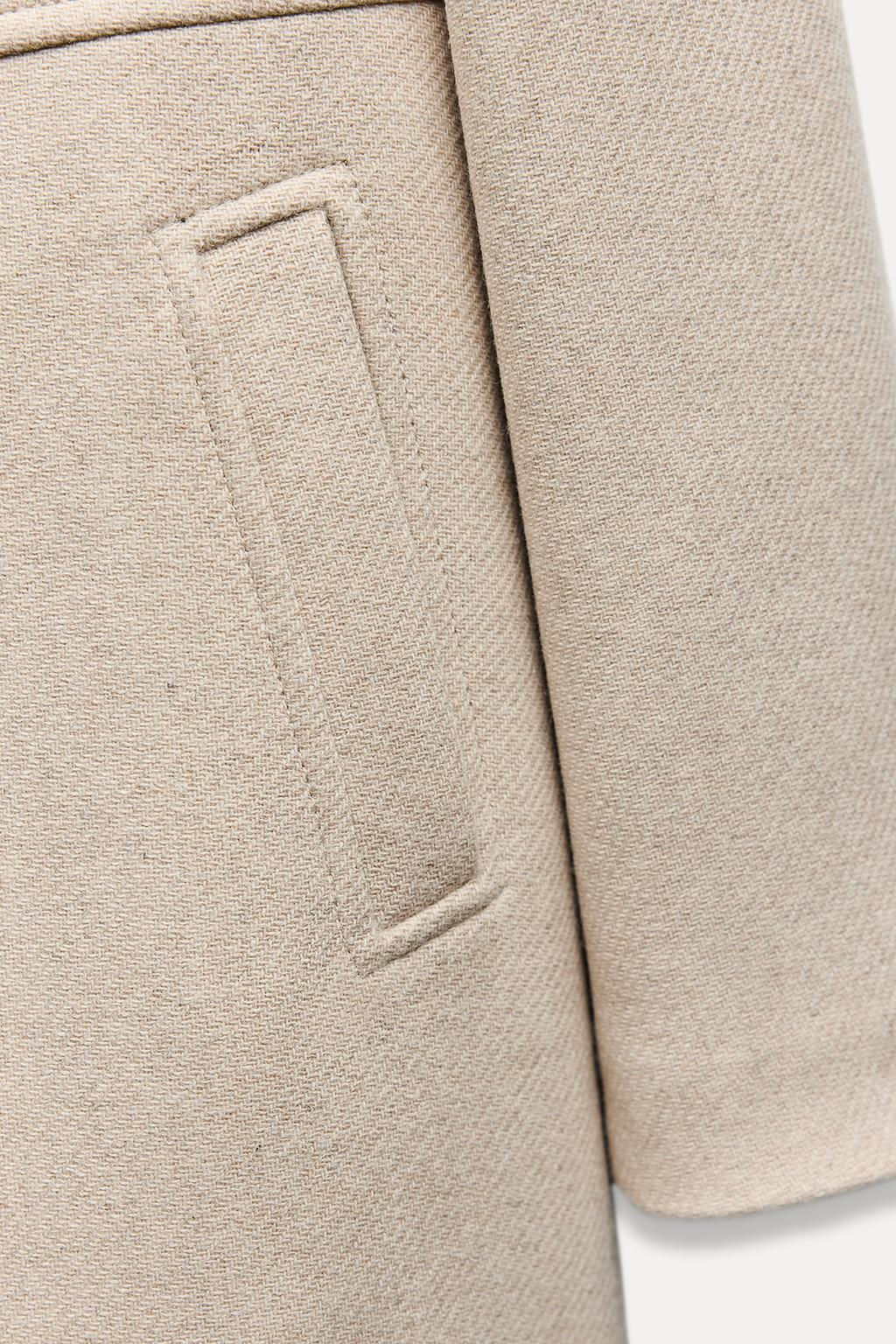 WOOL BLEND DOUBLE-BREASTED COAT - Zara фото 33