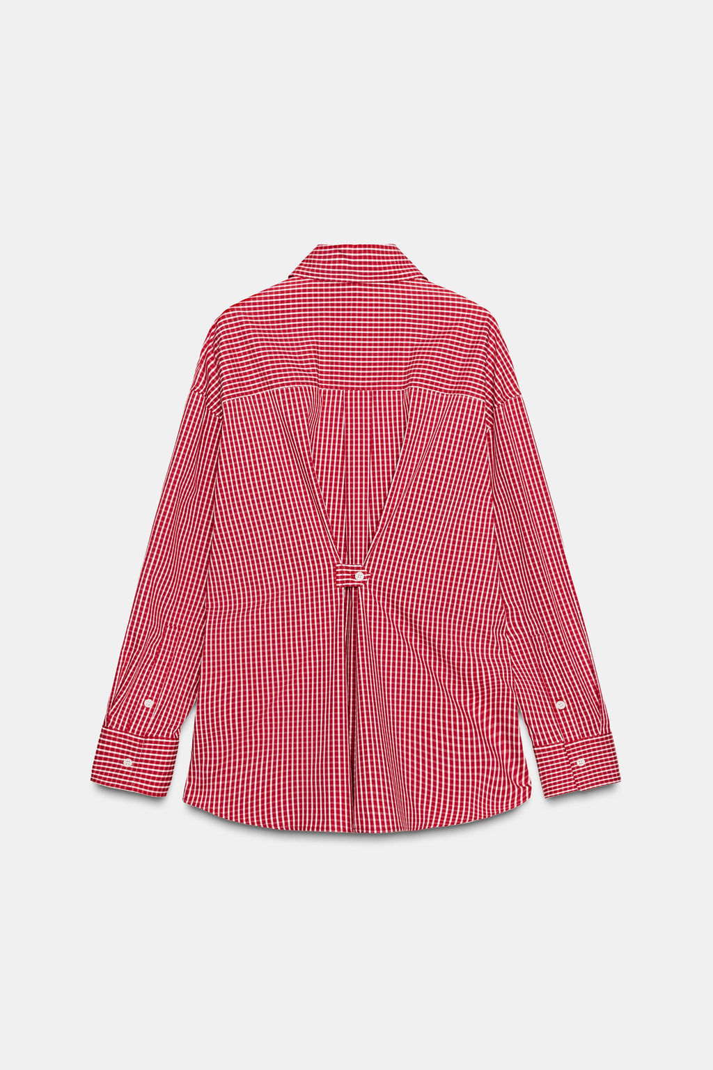 OVERSIZE CHECK POPLIN SHIRT - Zara фото 9