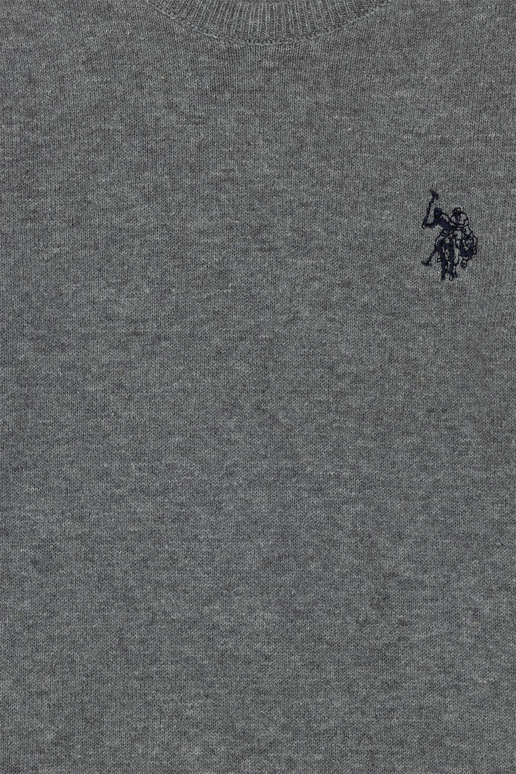 U. S. Polo Assn Серый меланжевый базовый свитер с круглым вырезом для мальчиков - U.s. polo assn фото 9