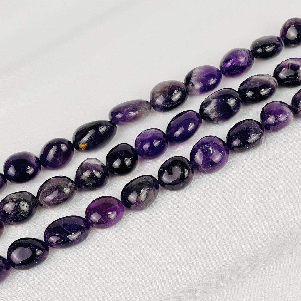 Бусины для украшений из Аметиста (галтовка) 39 см