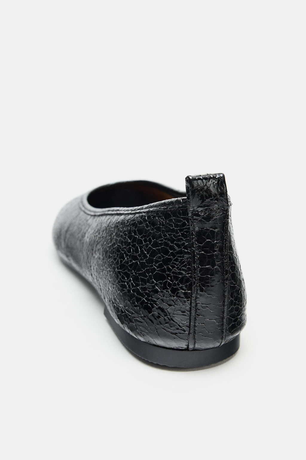 CRACKLED EFFECT BALLET FLATS - Zara фото 6