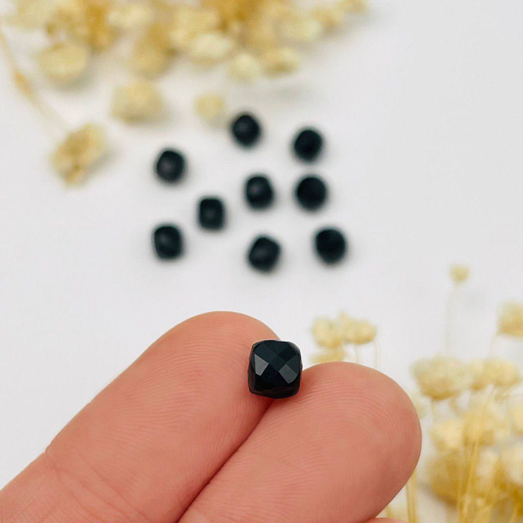 Бусины для украшений из черного Агата (10 шт)