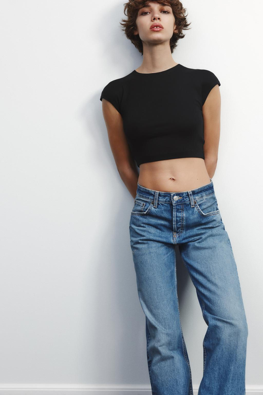 COTTON MODAL CROPPED T-SHIRT - Zara фото 10