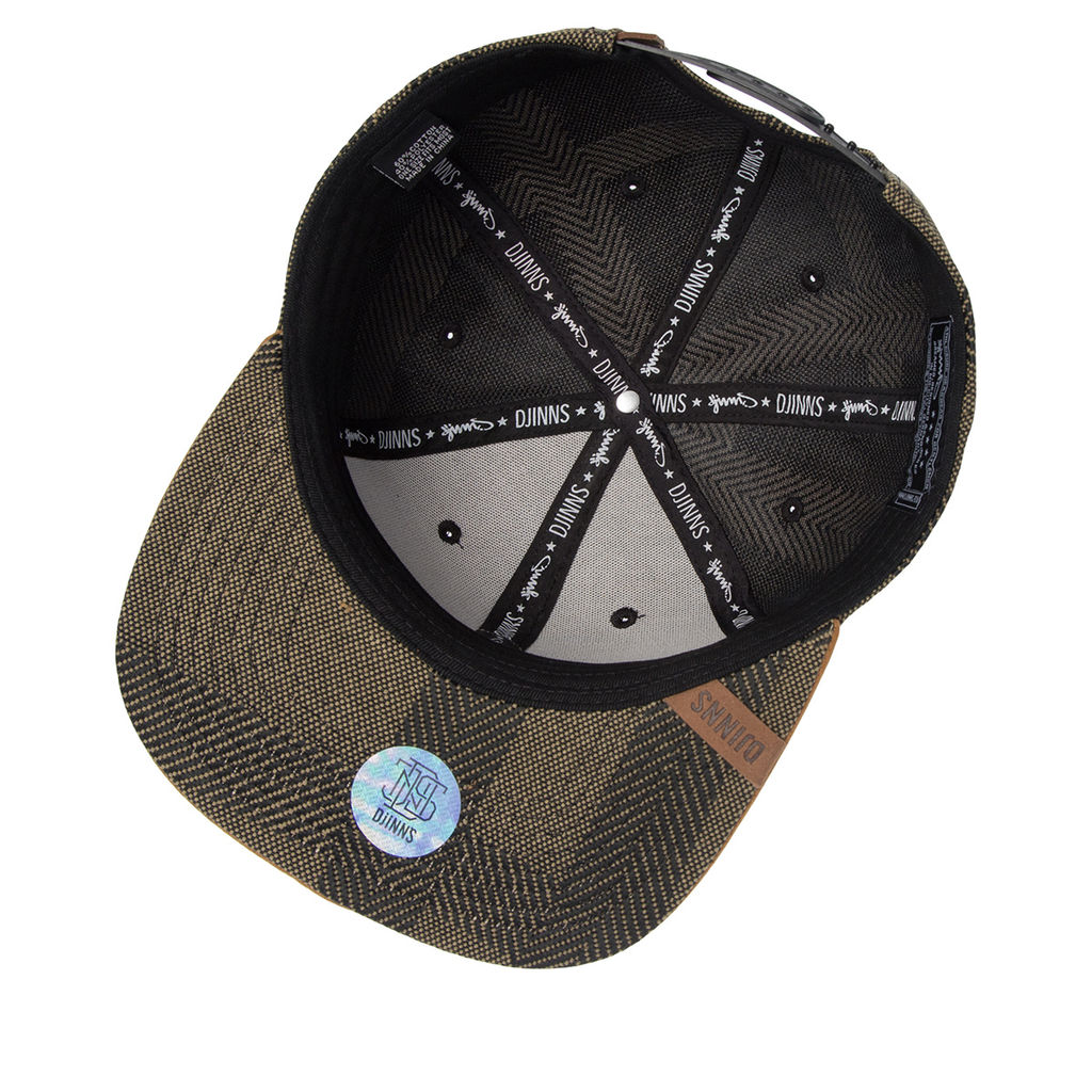 Бейсболка DJINNS арт. 6P SB Hermecheck (оливковый / светло-коричневый)  фото 2