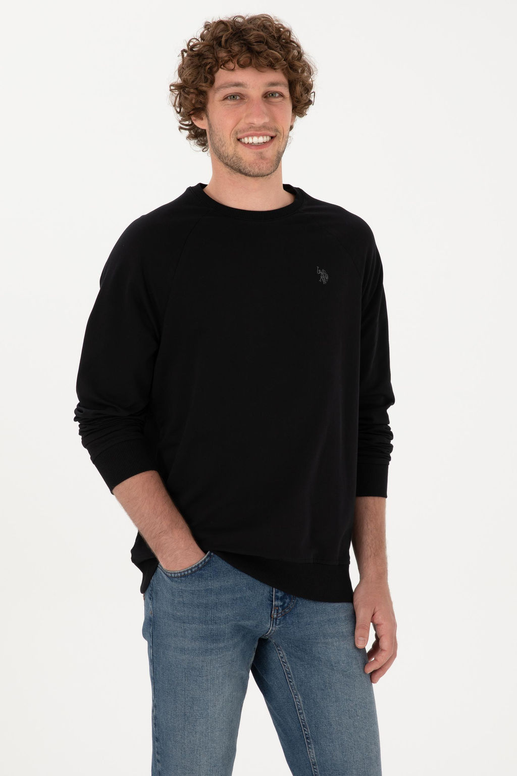Erkek Siyah Basic Sweatshirt Sepette S_rpriz _ndirim - U.s. polo assn фото 3