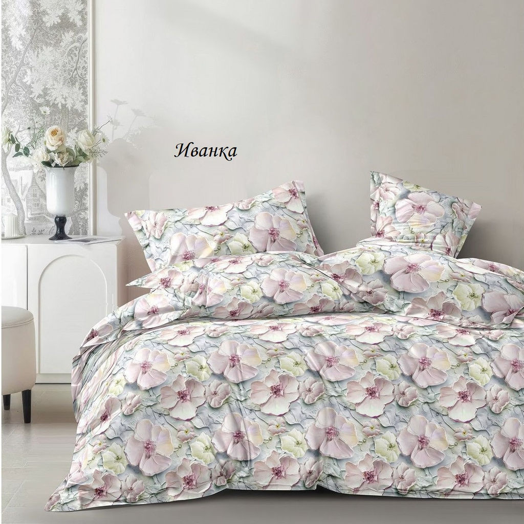 Комплект постельного белья Иванка, САТИН ПРЕМИУМ Эффект 5D 1,5 сп
