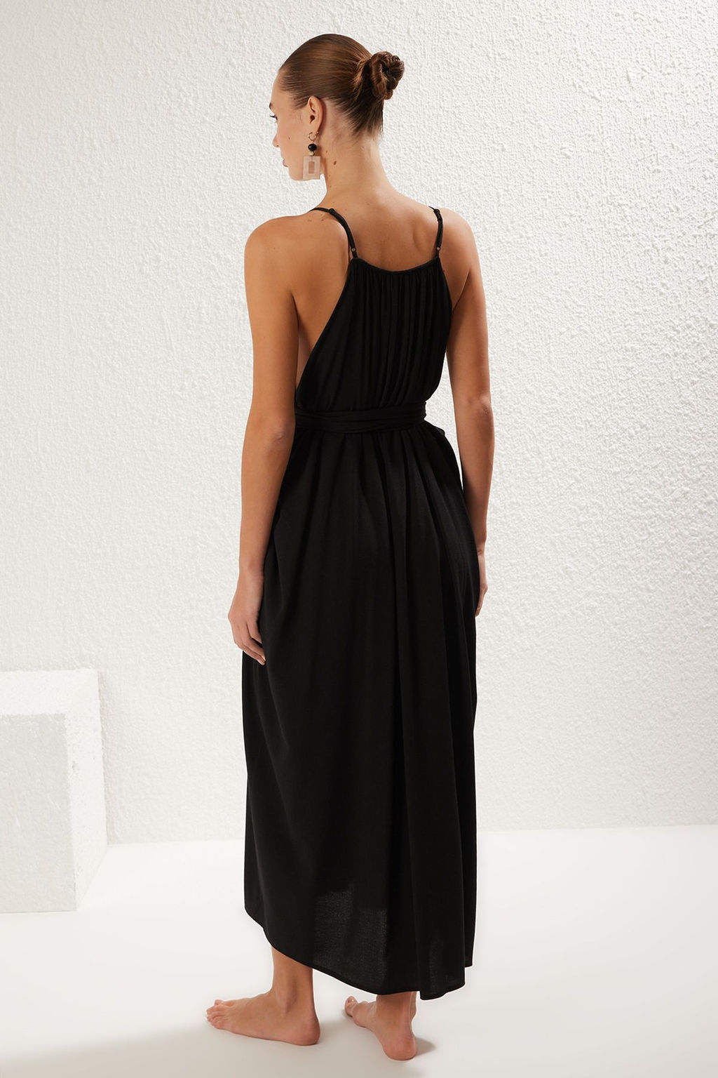 Kiremit Dokuma Buzgulu Maxi Plaj Elbise TBESS25EL00086 - Trendyolmilla фото 14