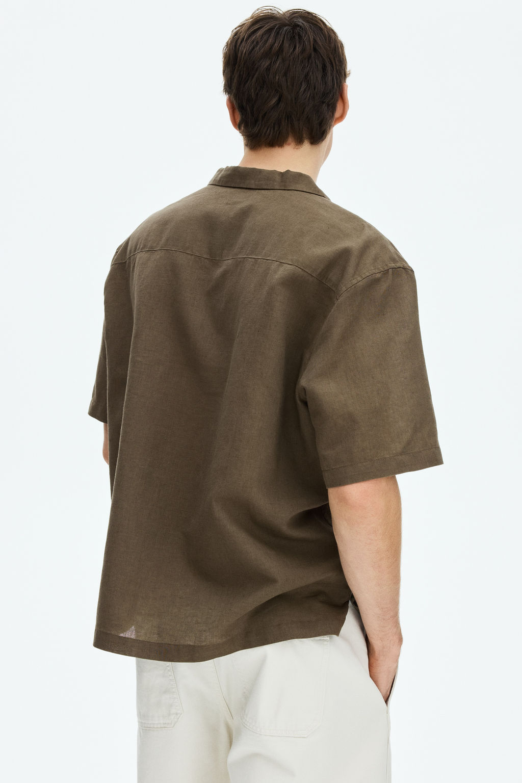 Camisa resort en mezcla de lino Relaxed Fit - H&m фото 11