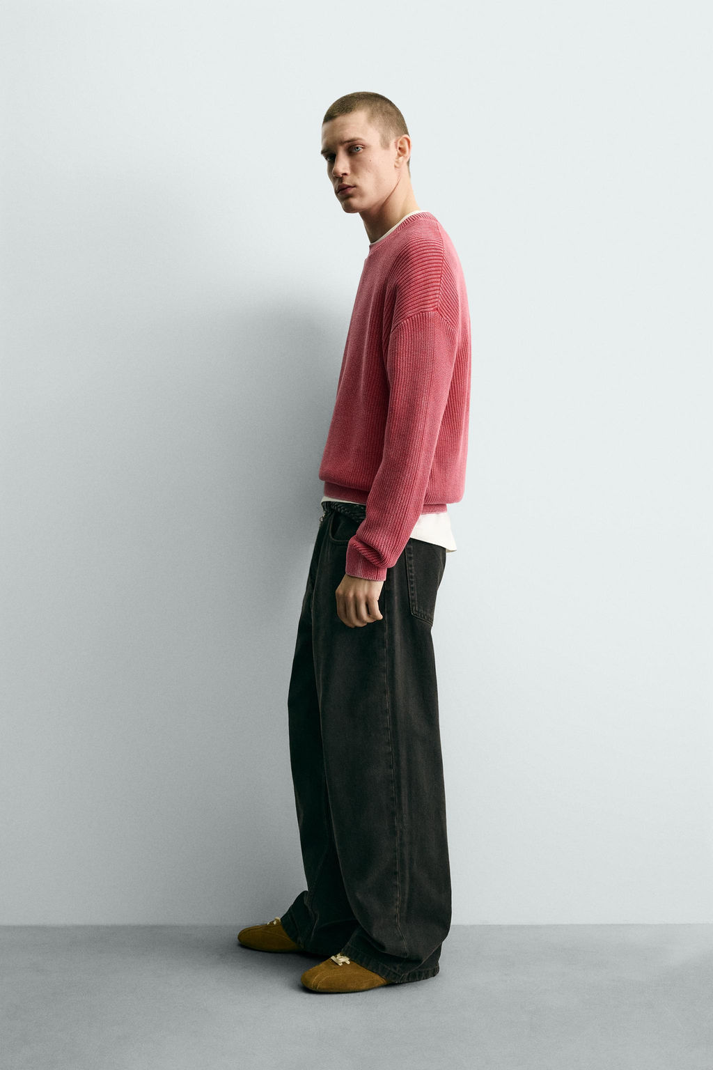 WASHED RIBBED TEXTURE JUMPER - Zara фото 12