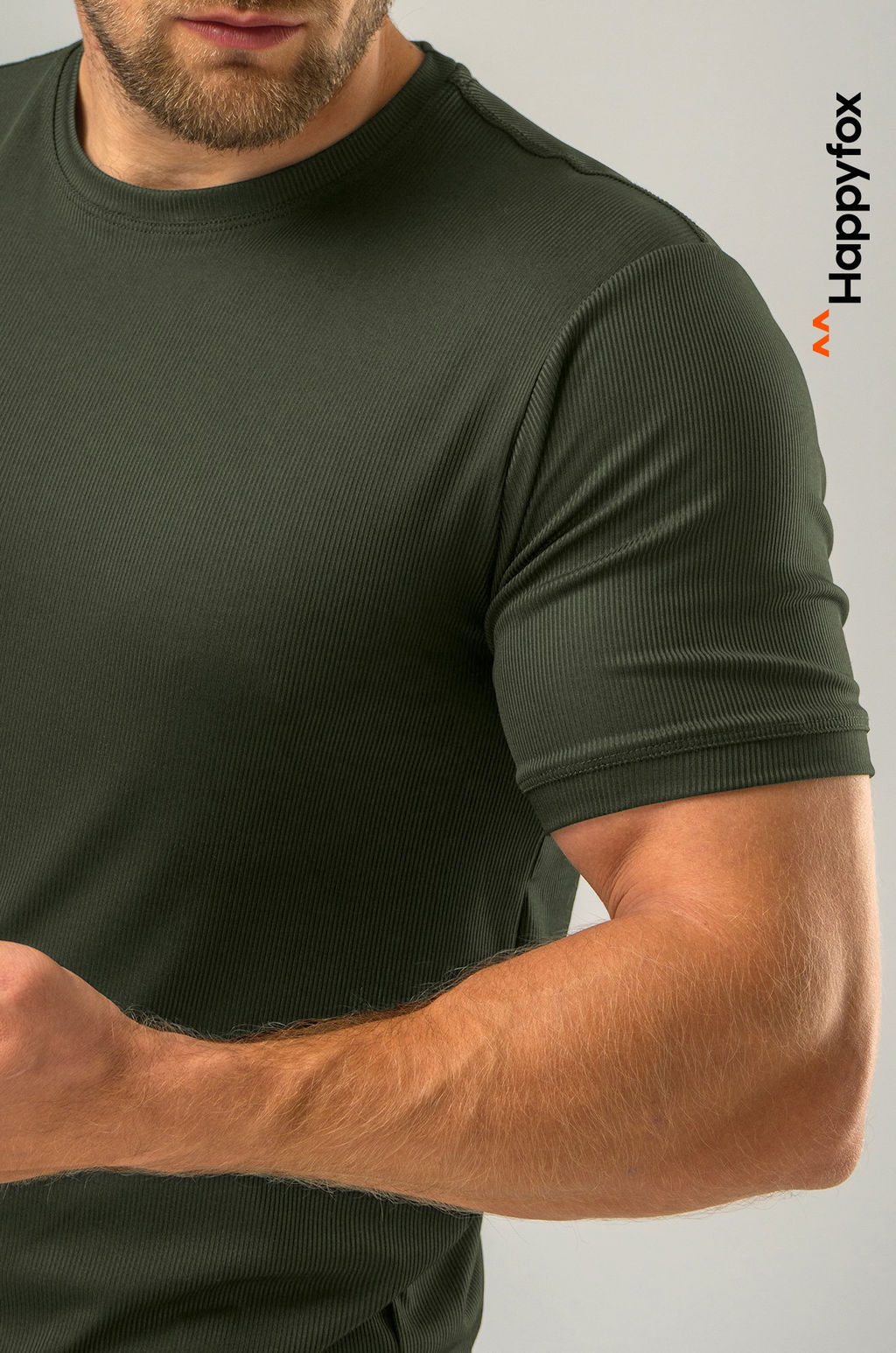 Мужская спортивная футболка в рубчик Happyfox