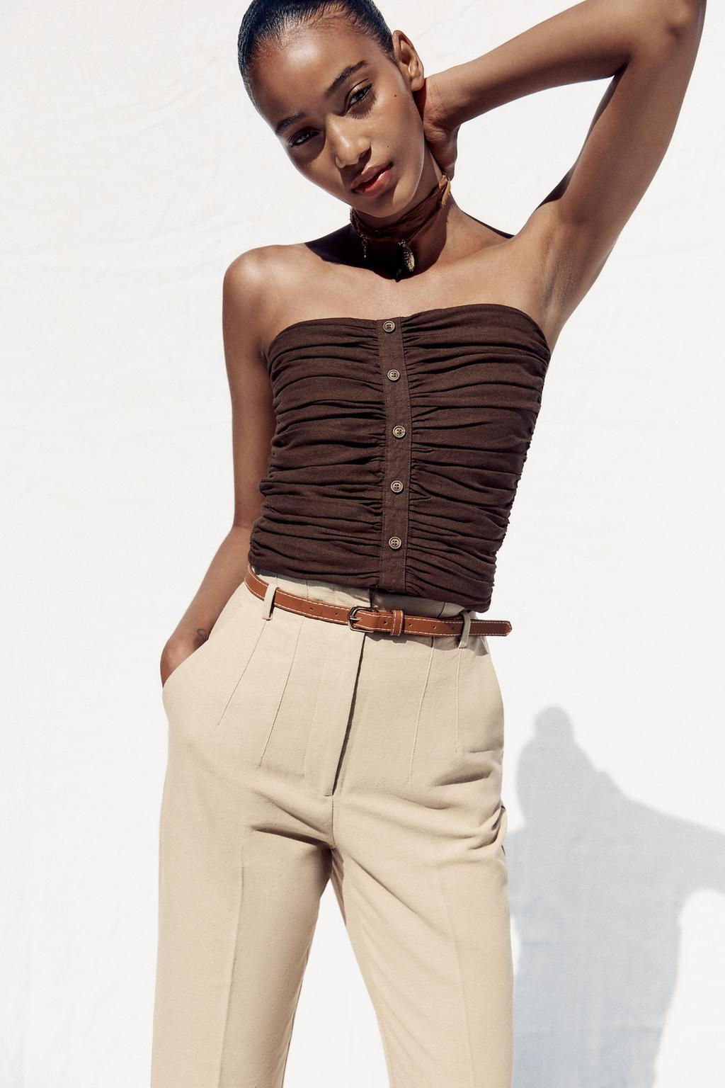 RUSTIC TROUSERS WITH BELT - Zara фото 3