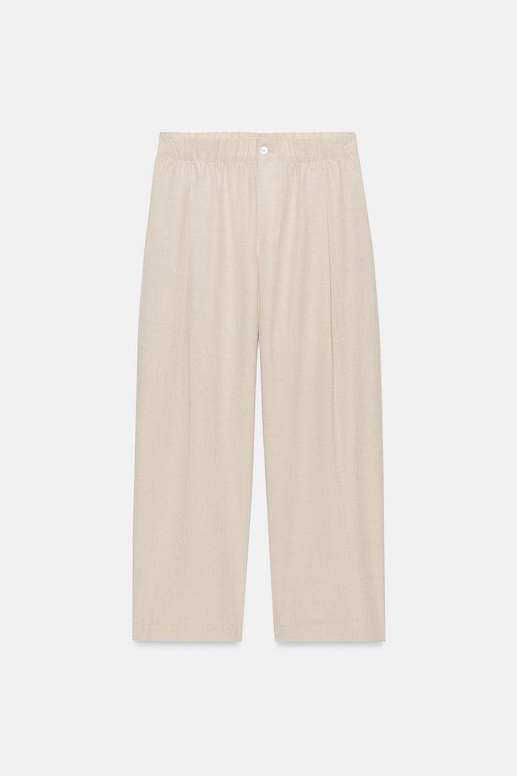 PANTAL?N TOBILLERO GOMA / Crudo medio - Zara фото 4