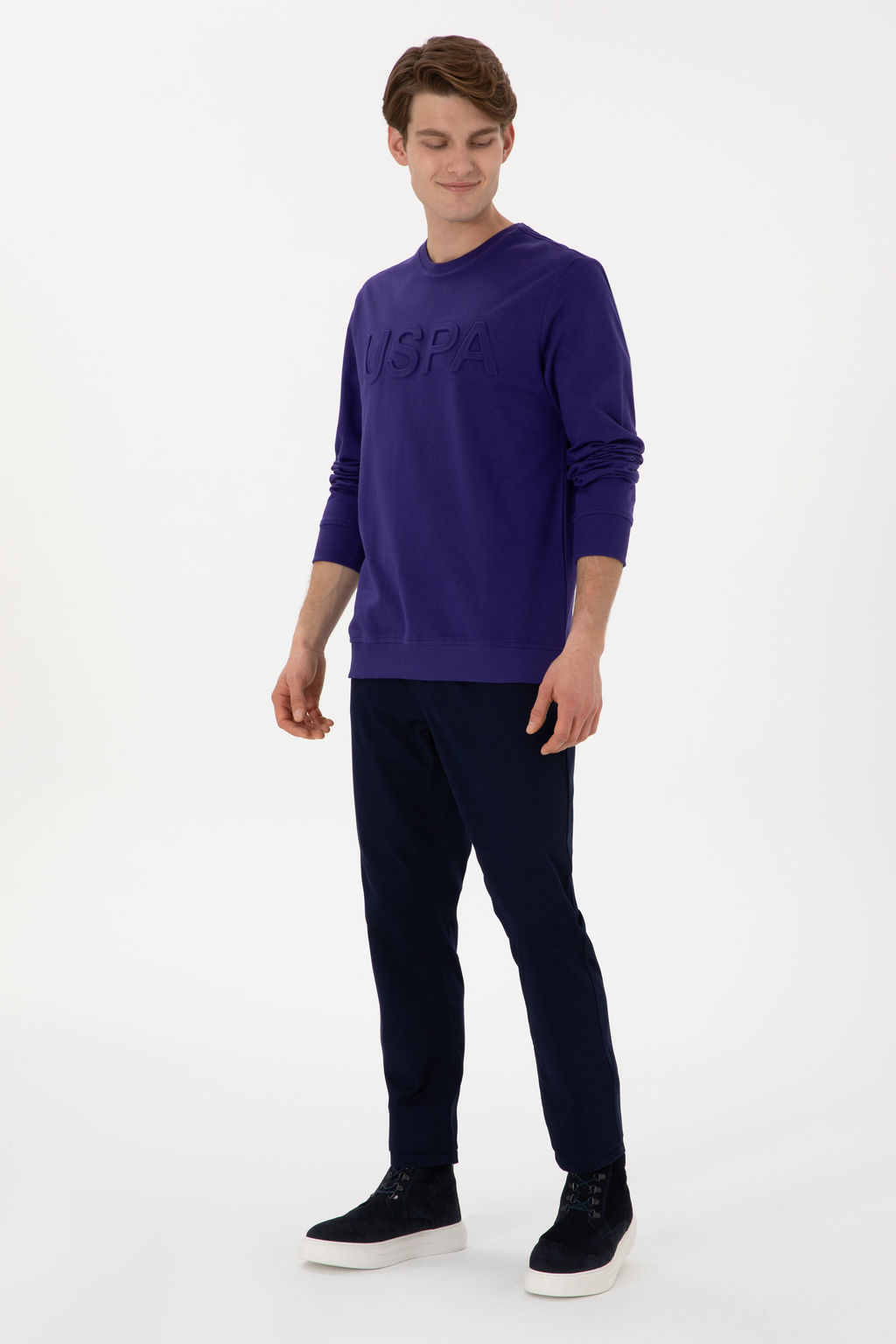 Erkek Mor Basic Sweatshirt - U.s. polo assn фото 11