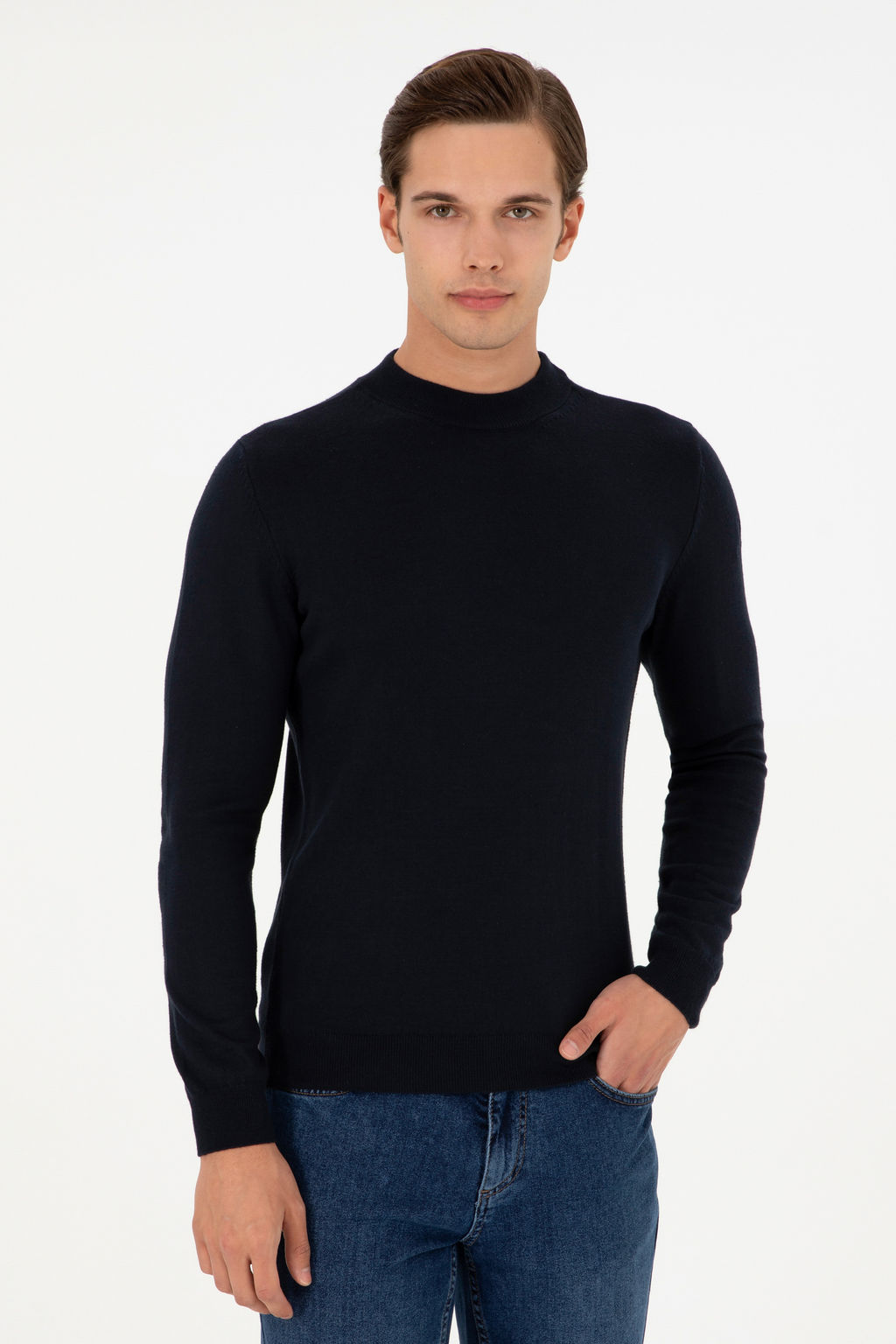 Мужской темно-синий базовый свитер Неожиданная скидка в корзине - U.s. polo assn фото 8