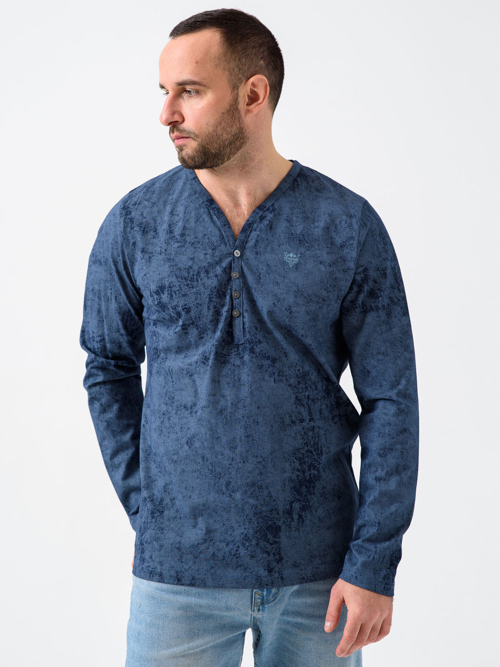 Лонгслив эффект варенки 100% ХЛОПОК- Путешествие - Оптима фото 4