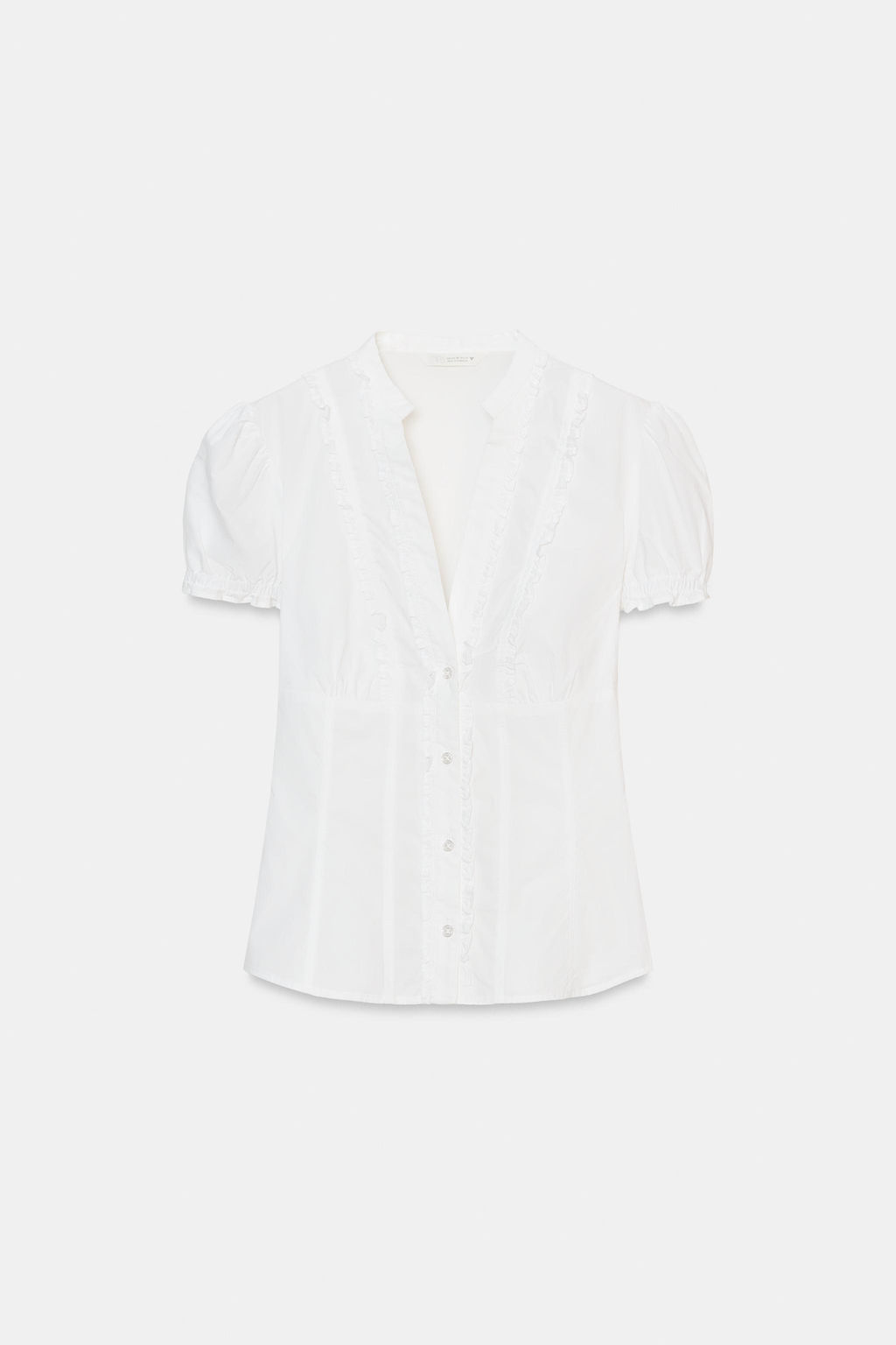 CAMISA POPEL?N VOLANTES / Blanco - Zara фото 5