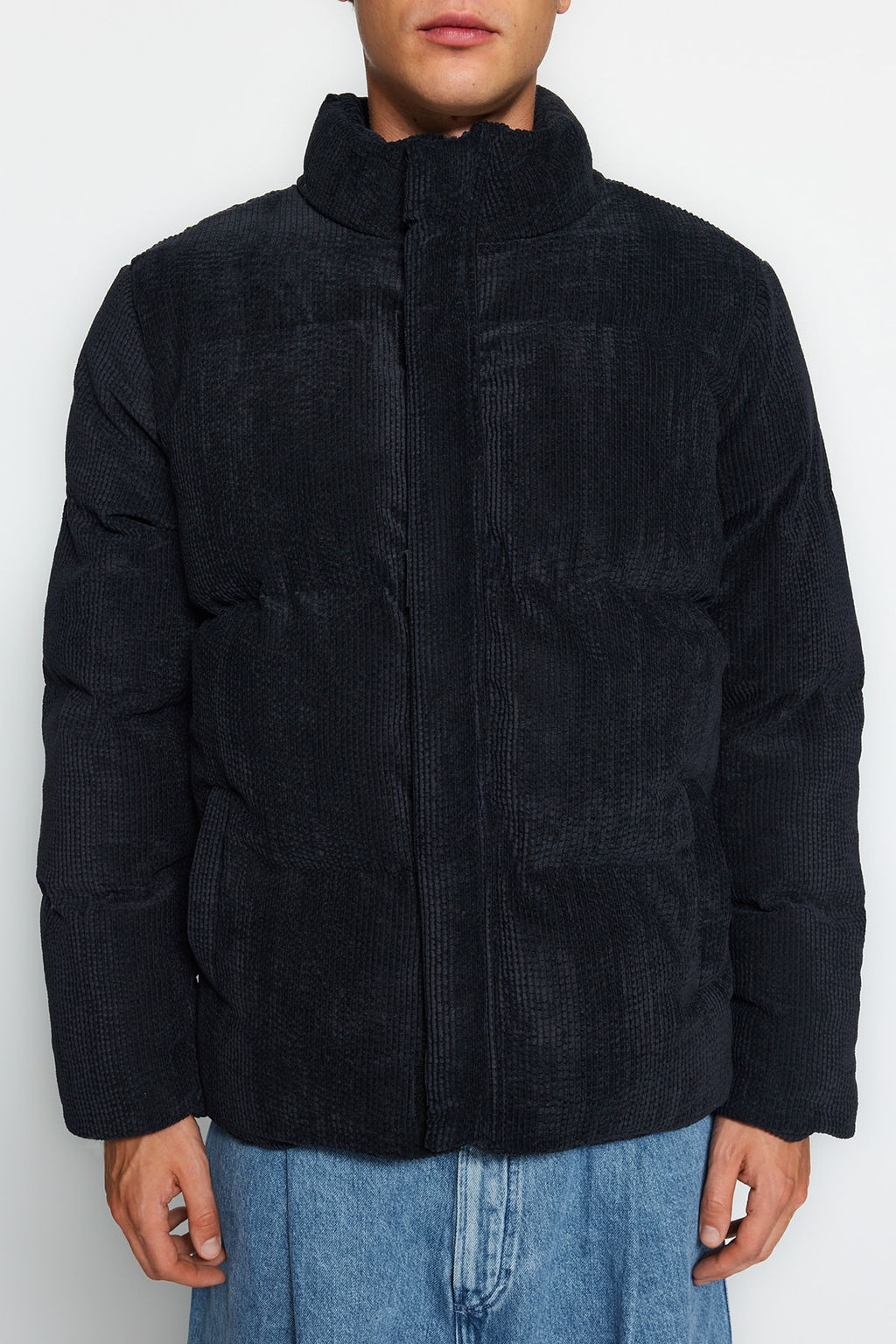 TRENDYOL MAN Camel Regular Fit Dik Yaka Fitilli Kadife Sisme K?sl?k Mont TMNAW22MO0182 - Trendyolmilla фото 4