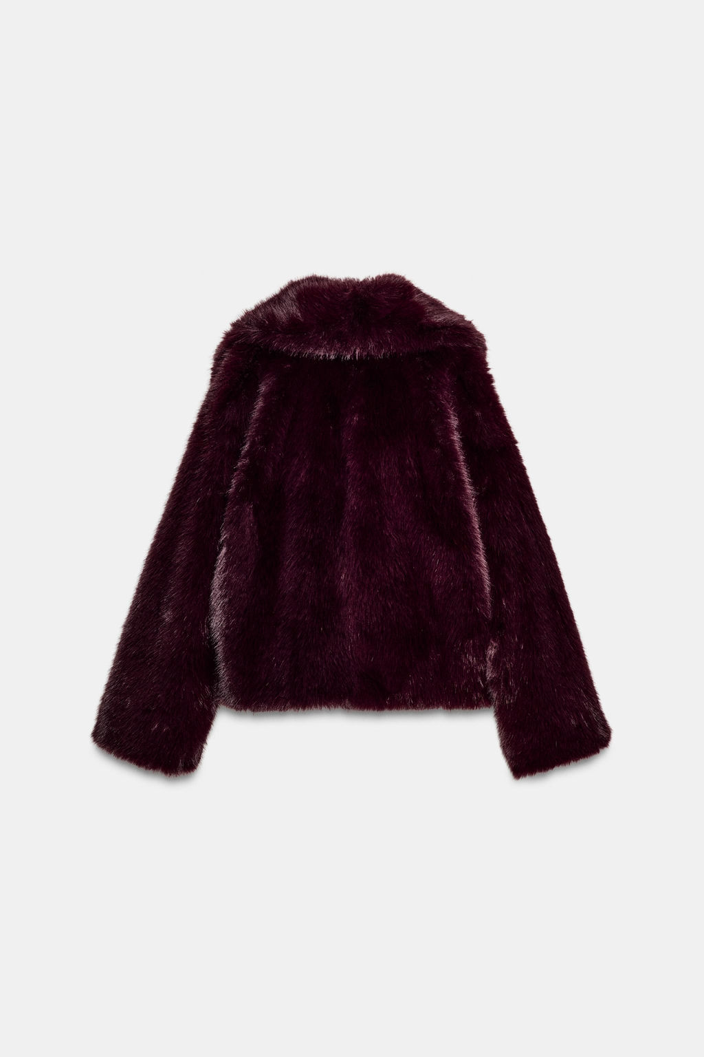 SHORT FAUX FUR COAT WITH FIREMAN CLASPS - Zara фото 8