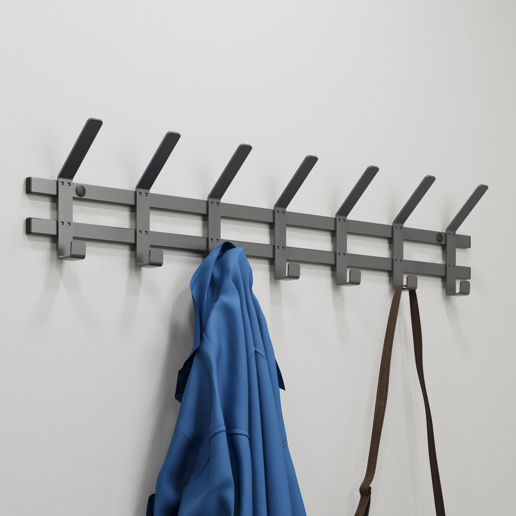 Вешалка настенная "Торонто 7", арт. ВНТ7/Б/Ч/ГР