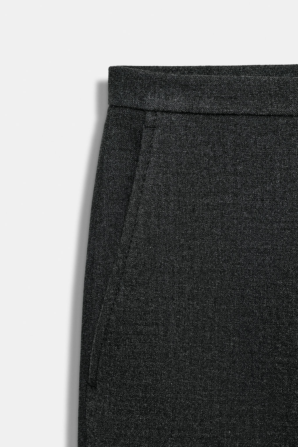 PANTAL?N CROPPED FLARE ZW COLLECTION / Gris oscuro - Zara фото 8