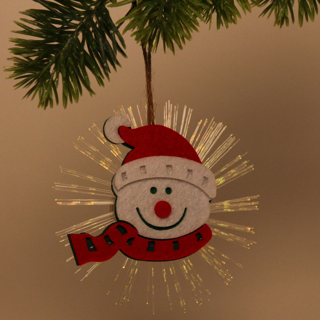 Цена за 2 шт. Сувенир с подсветкой "Снеговик в колпачке" 10 см