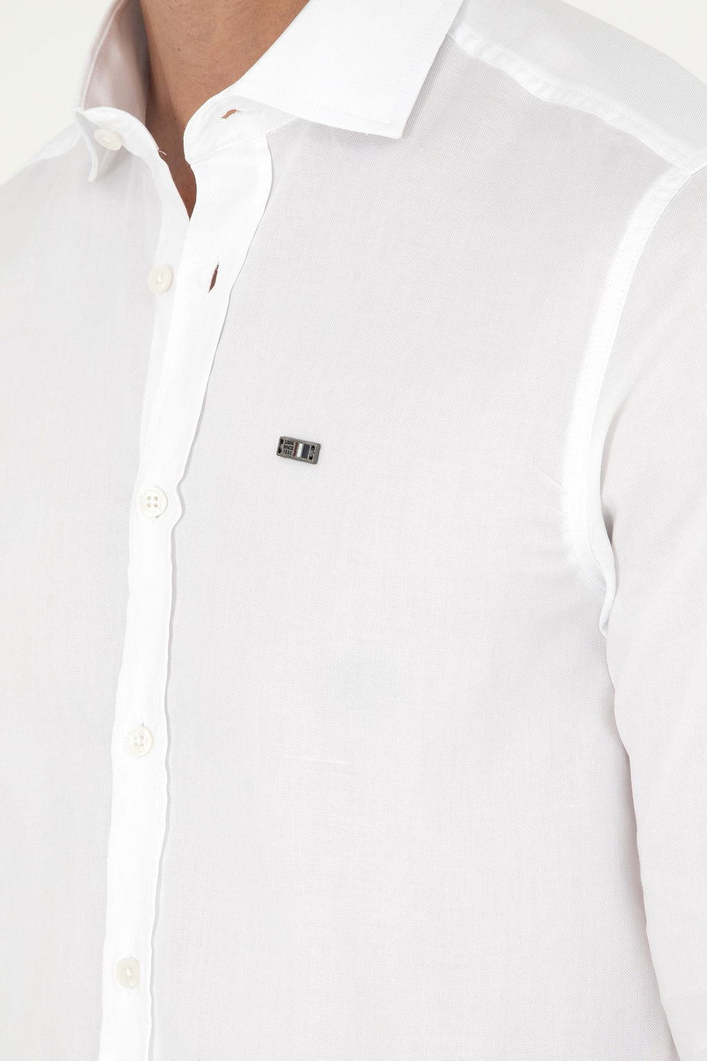 Мужская белая базовая рубашка с длинным рукавом - U.s. polo assn фото 7