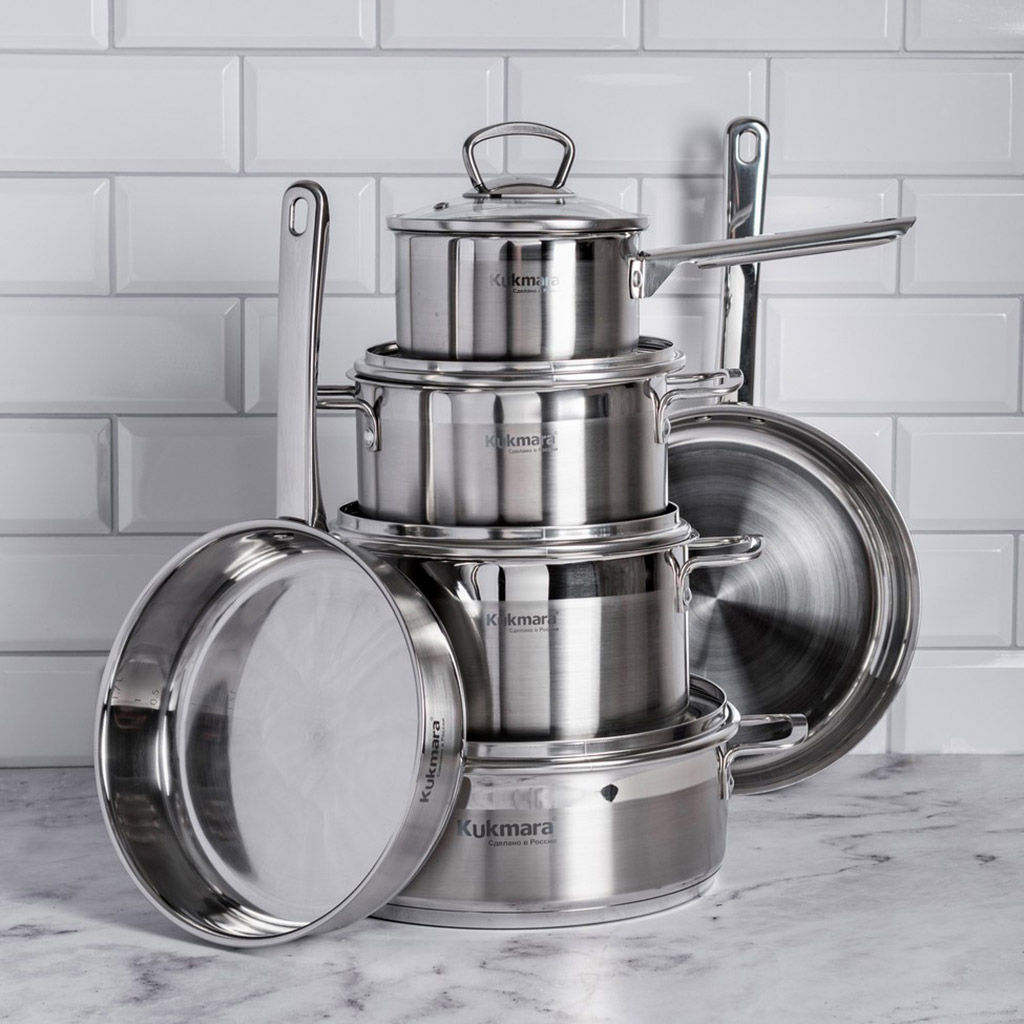 Кастрюля из нержавеющей стали Orion 1л, д14см, h14,5см, s0,05см, дно д12см s0,8мм, стеклянная крышка с пароотводом, мерная шкала (Россия) Подходит для всех видов плит, включая индукционную. - Домашняя мода фото 4