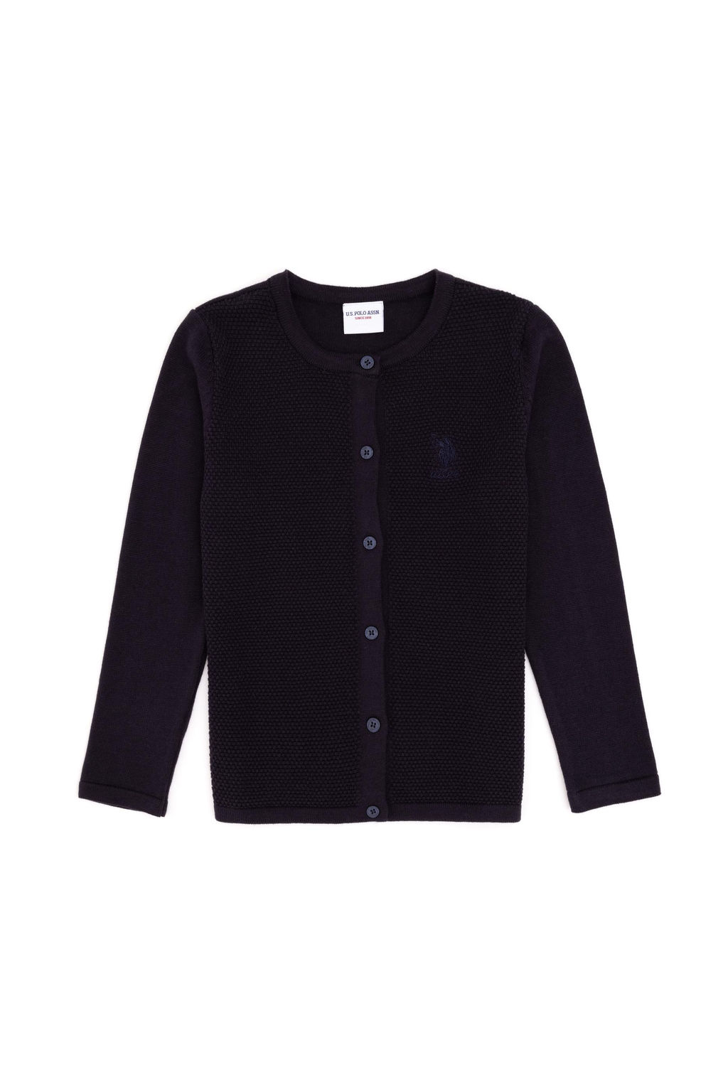 Темно-синий трикотажный кардиган для девочки Неожиданная скидка в корзине - U.s. polo assn фото 3
