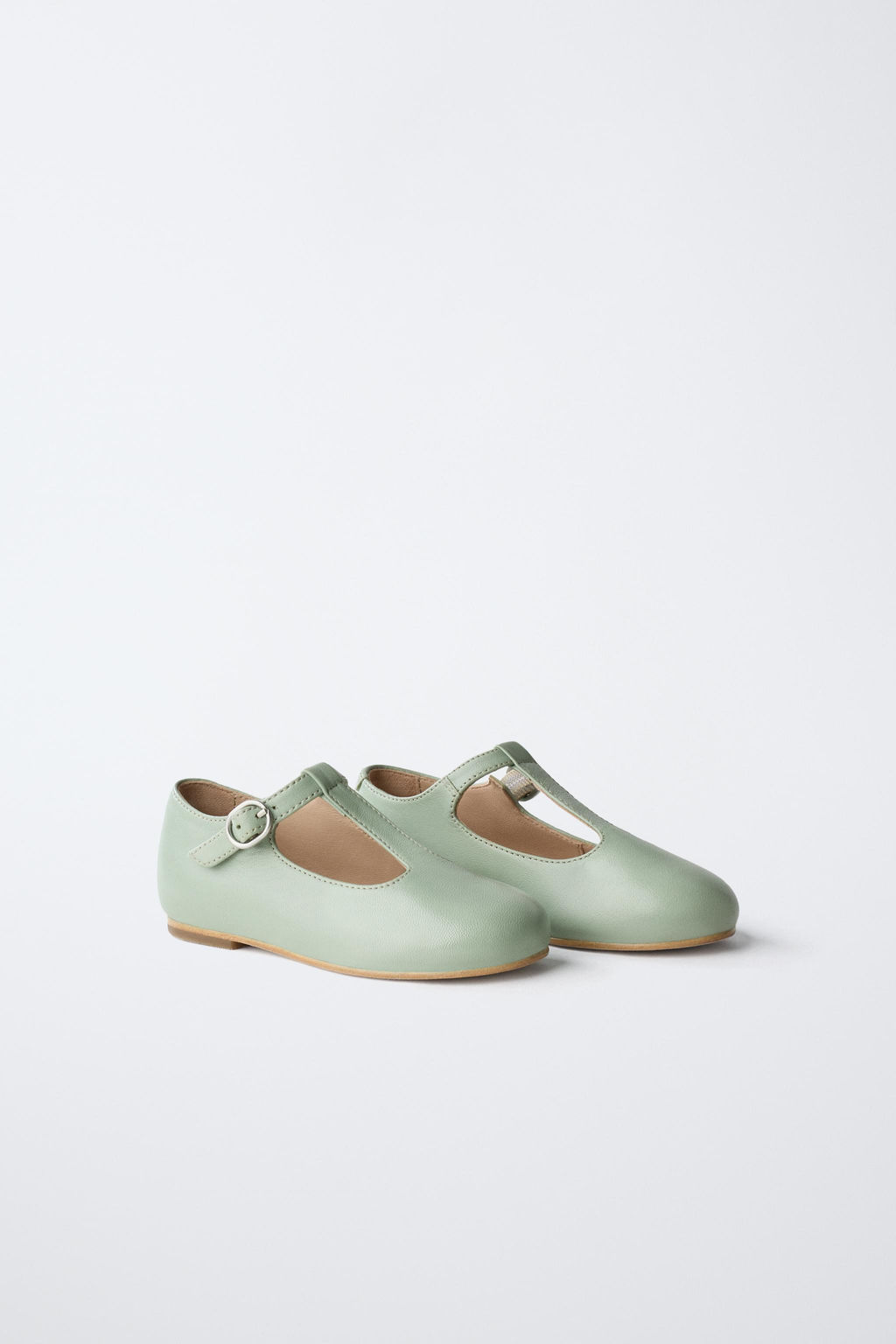 T-BAR LEATHER BALLET FLATS LIMITED EDITION - Zara фото 2