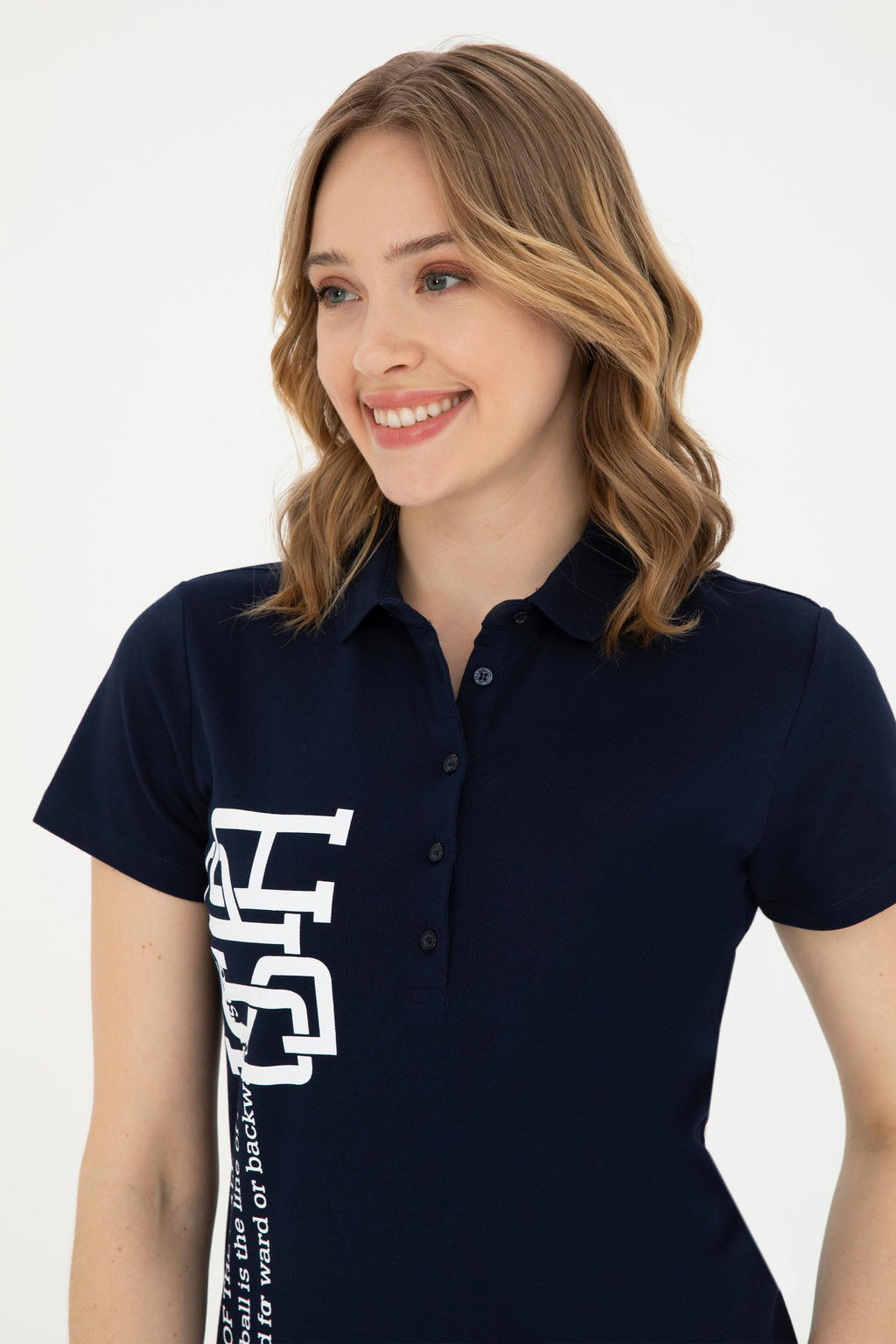 Женская темно-синяя футболка - U.s. polo assn фото 9