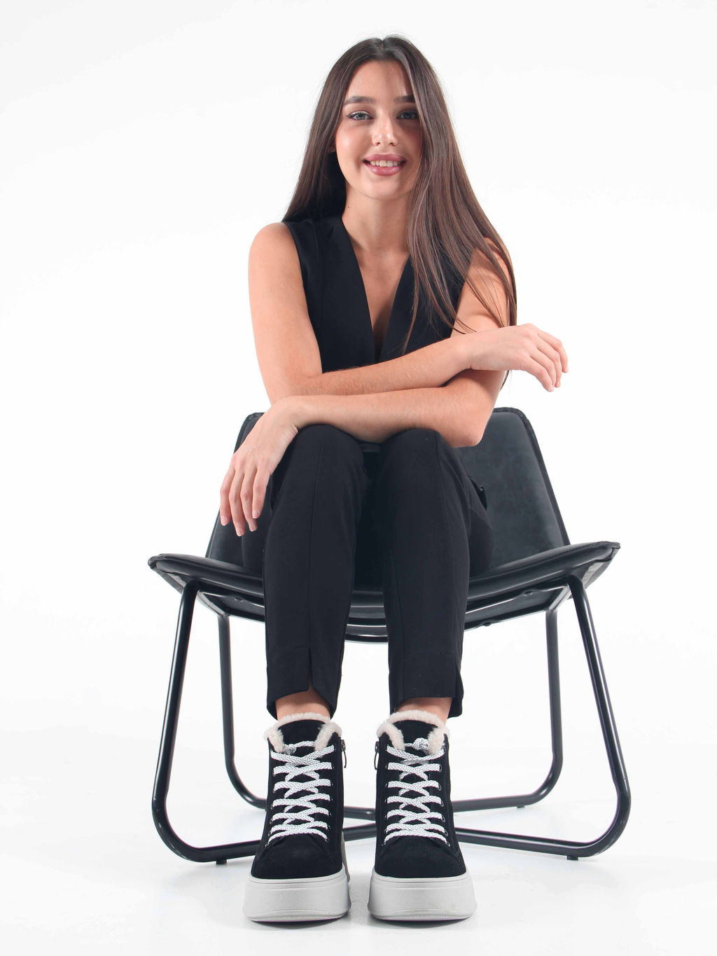 Ботинки 217.ALTAgr. черный замша/Шерсть