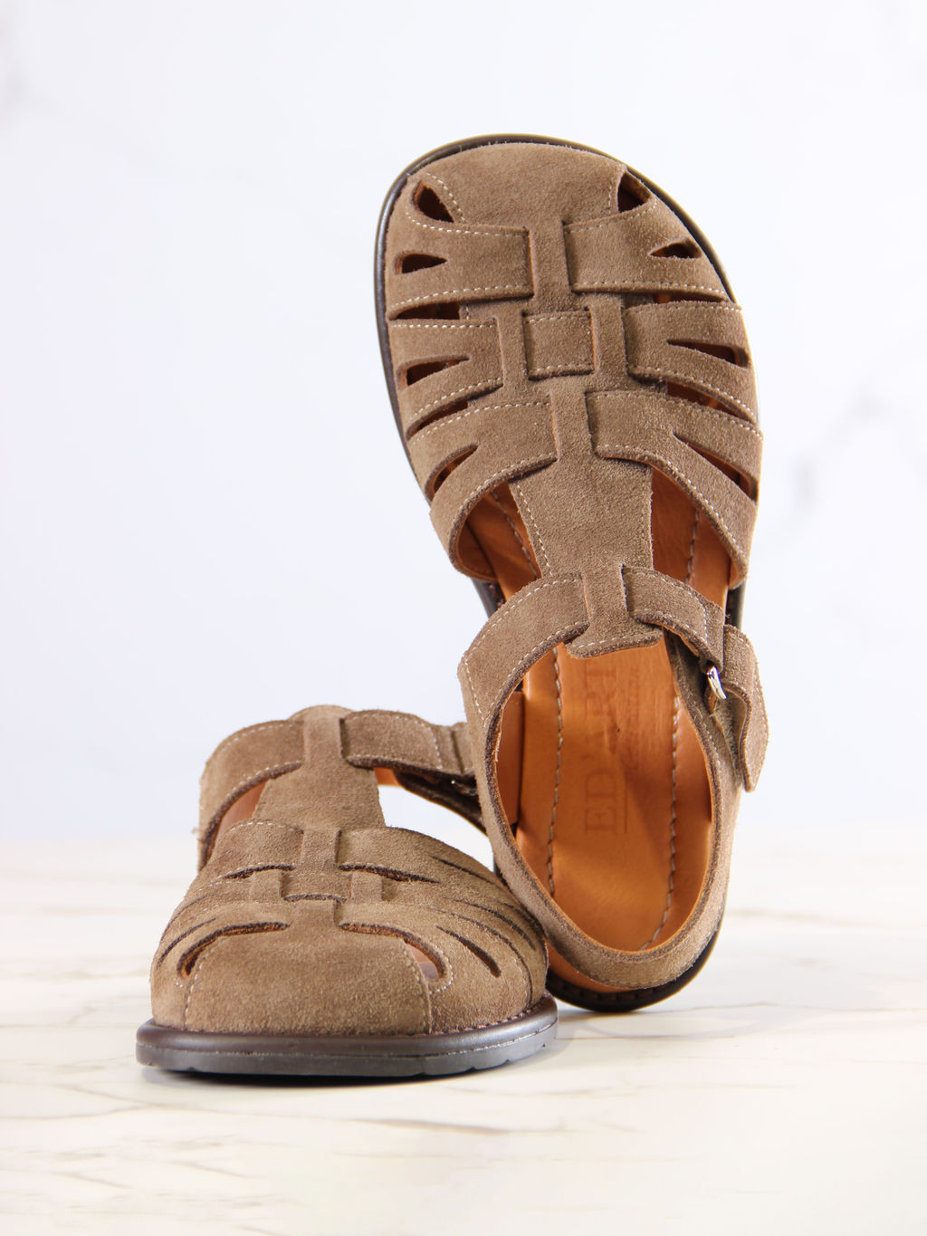 Босоножки 1036.подиум178br.Тыква+авокадо лион+коралл - Edart фото 15