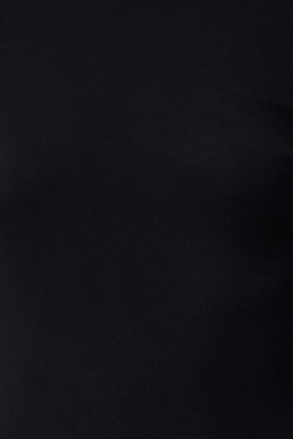 Siyah Duz Premium Yumusak Kumasl? Fitted/Vucuda Oturan Kay?k Yaka Orme Bluz TWOAW24BZ00227