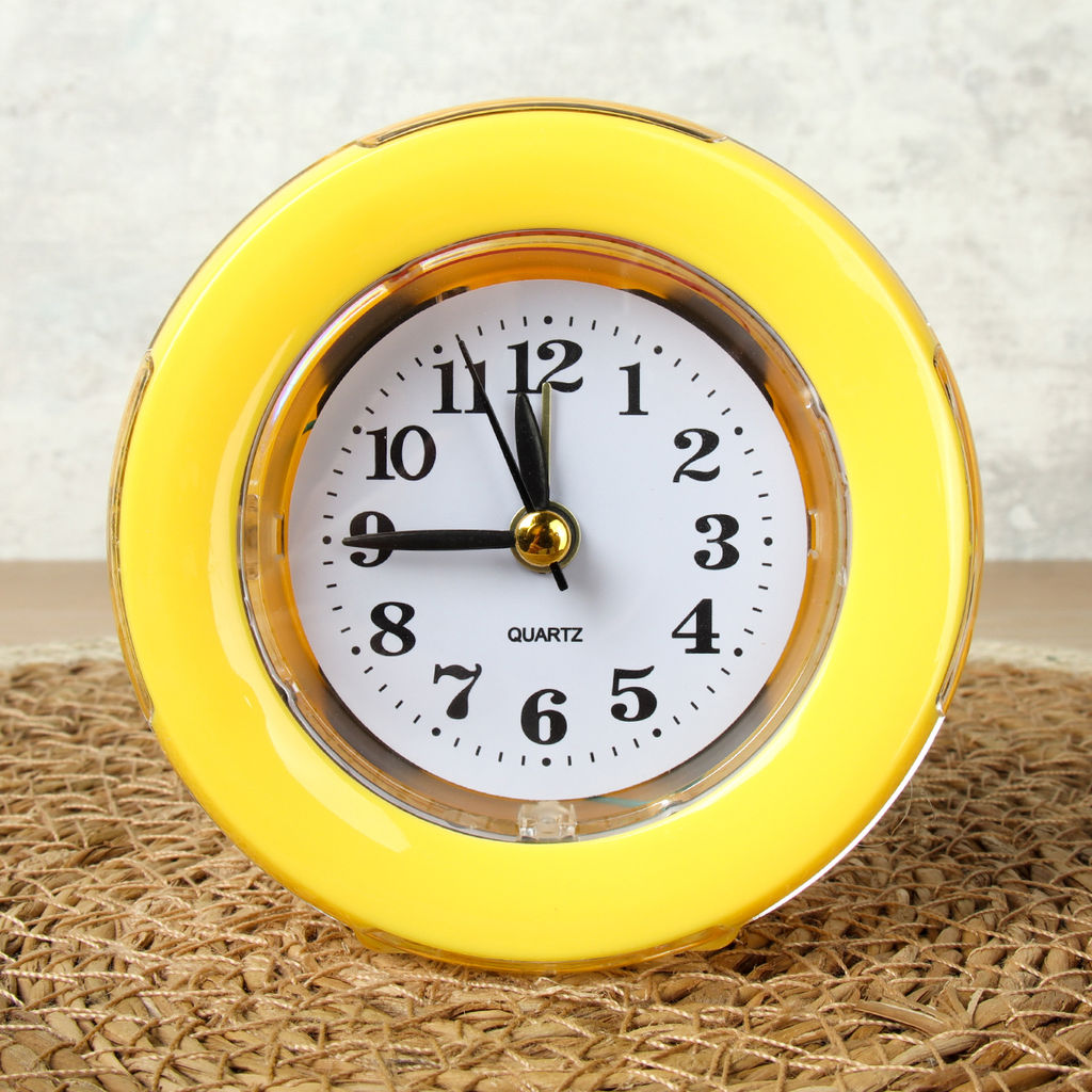 Будильник 9 см / XD797 /уп.200/ плавный ход, подсветка экрана / микс