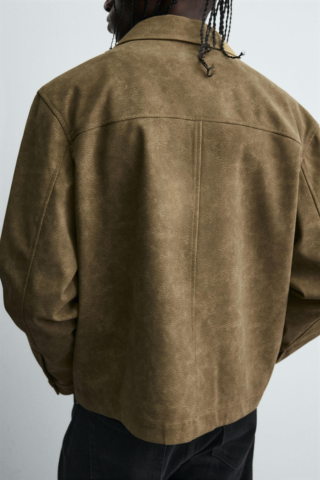 BOXY FIT FAUX SUEDE OVERSHIRT - Zara фото 6