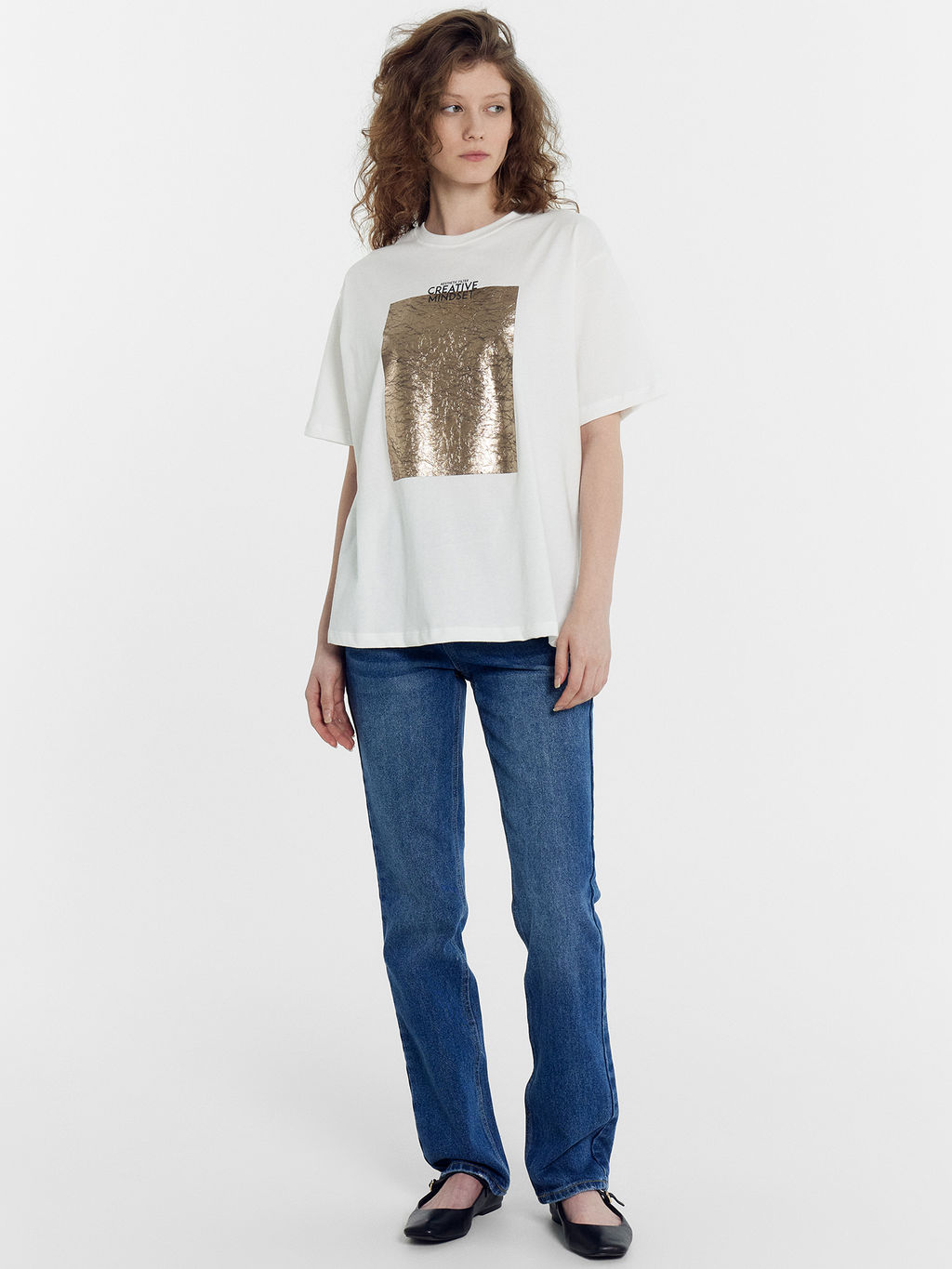 Футболка женская белая с печатью