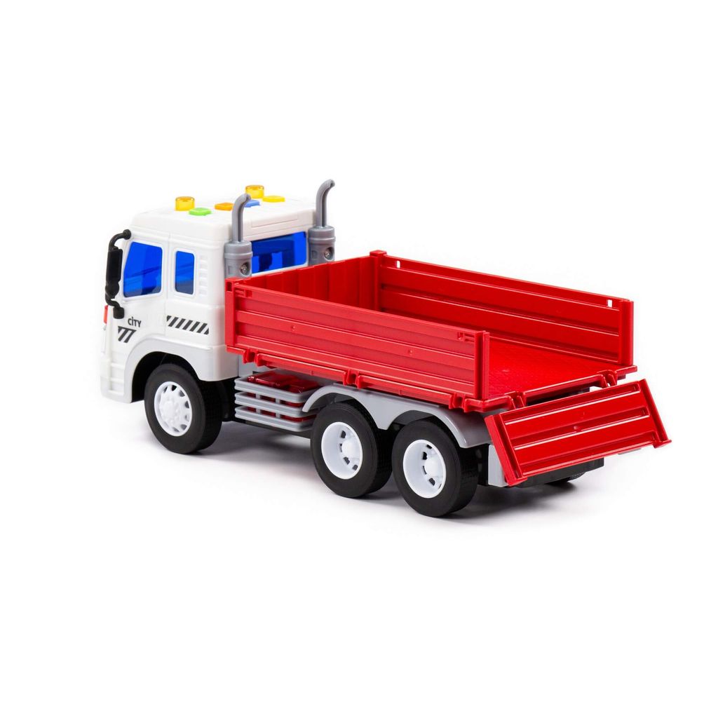 Сити, автомобиль бортовой инерционный (со светом и звуком) (красный) (в коробке) - Полесье фото 3