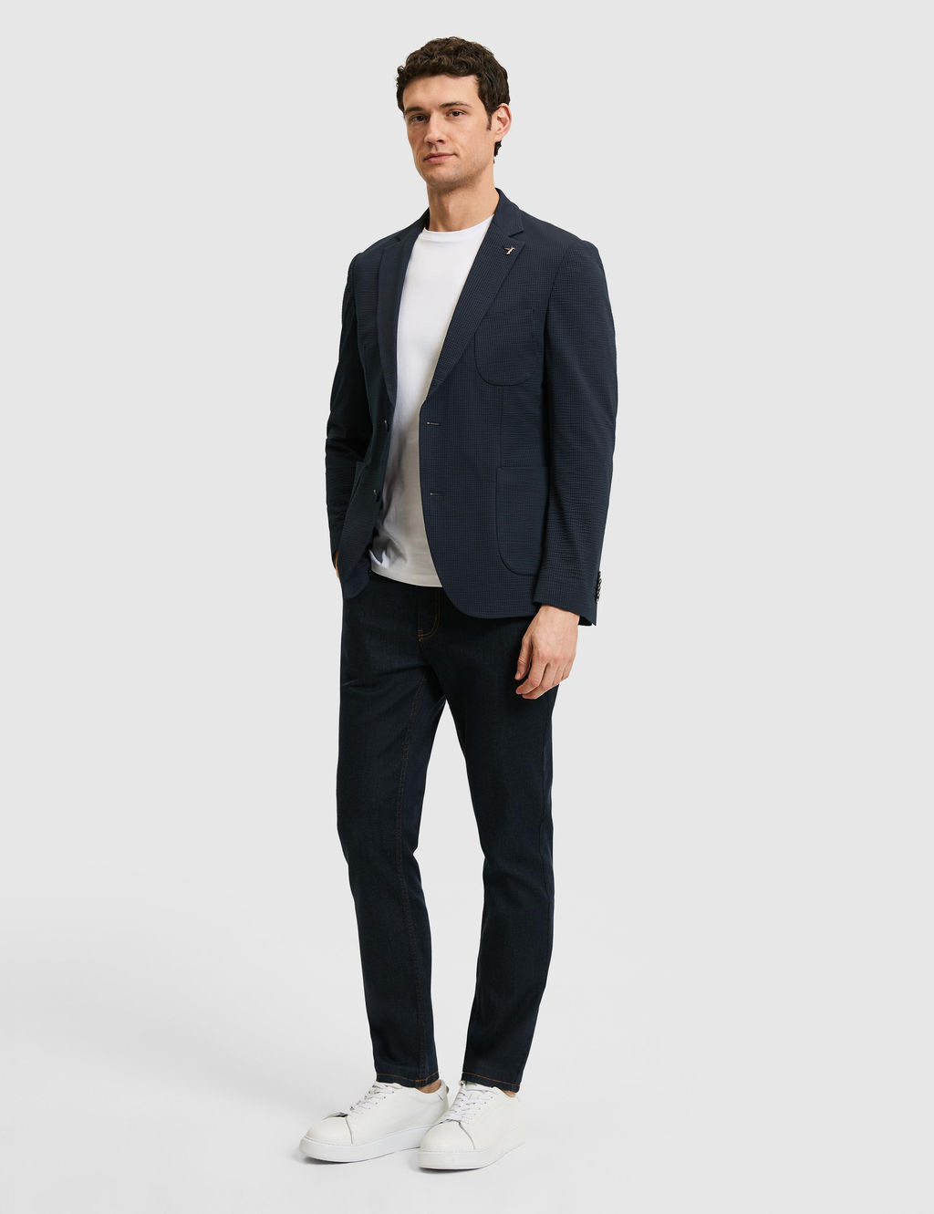 Lacivert Slim Fit Spor Ceket
