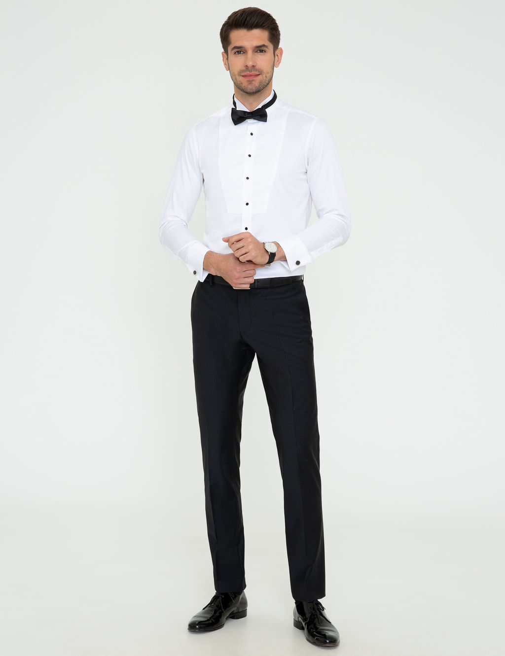 Beyaz Ekstra Slim Fit Smokin G_mlek