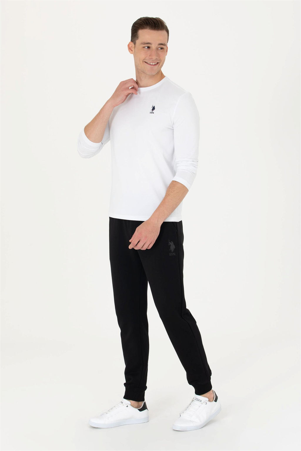 U. S. Polo Assn / Мужской белый базовый свитшот - U.s. polo assn фото 10