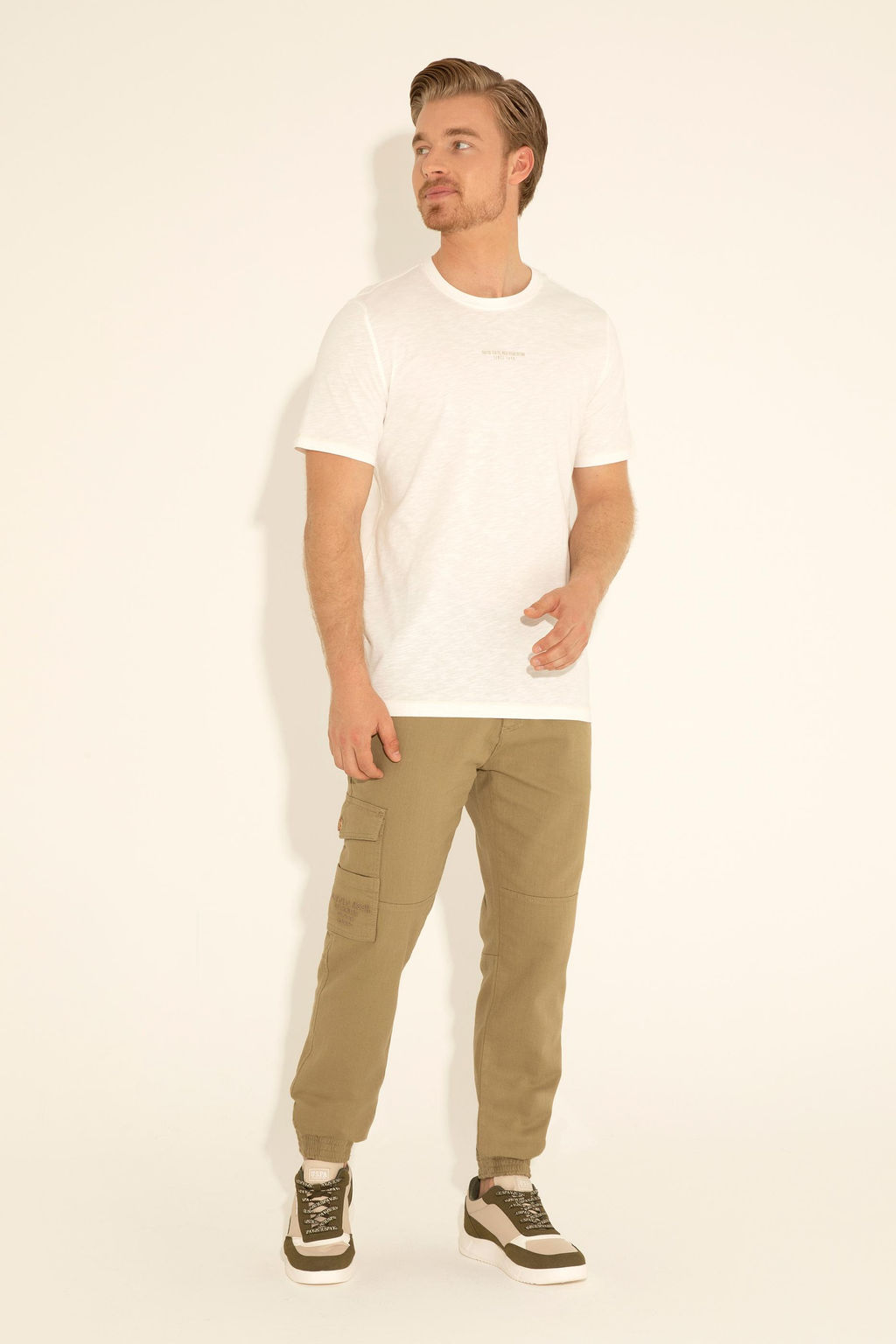 U. S. Polo Assn / Мужские брюки цвета хаки из плотной ткани - U.s. polo assn фото 8