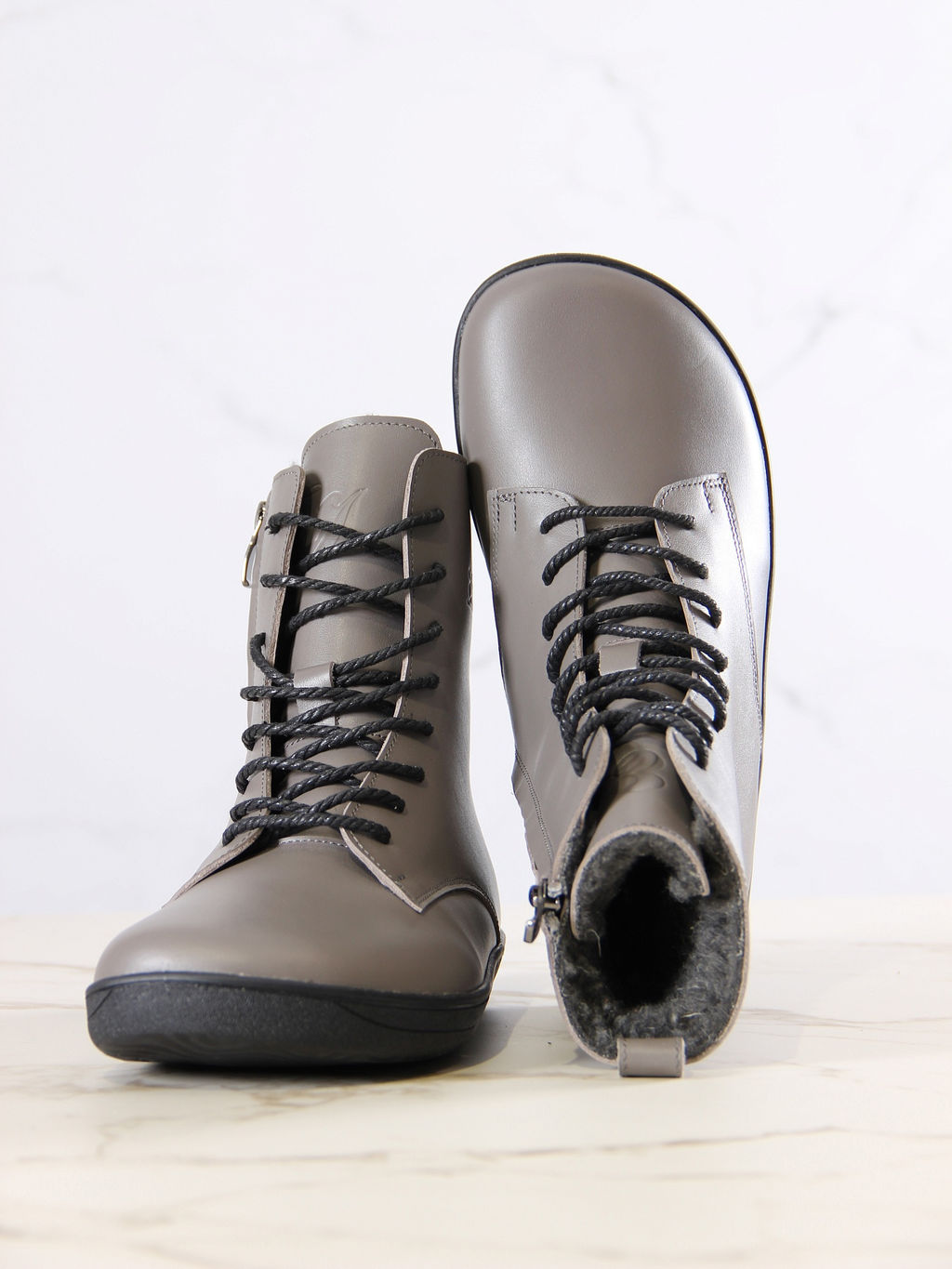 Босоногие ботинки 351.NATAbl.Серый игуана/шерсть