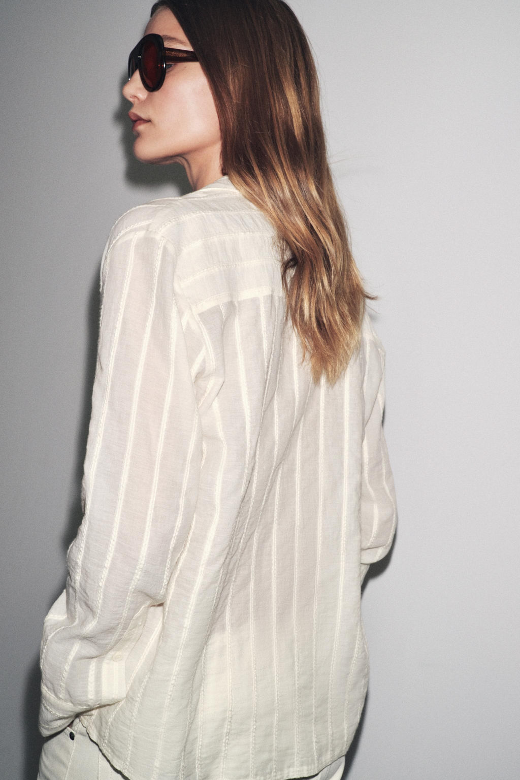 ZW COLLECTION STRIPED SHIRT - Zara фото 3