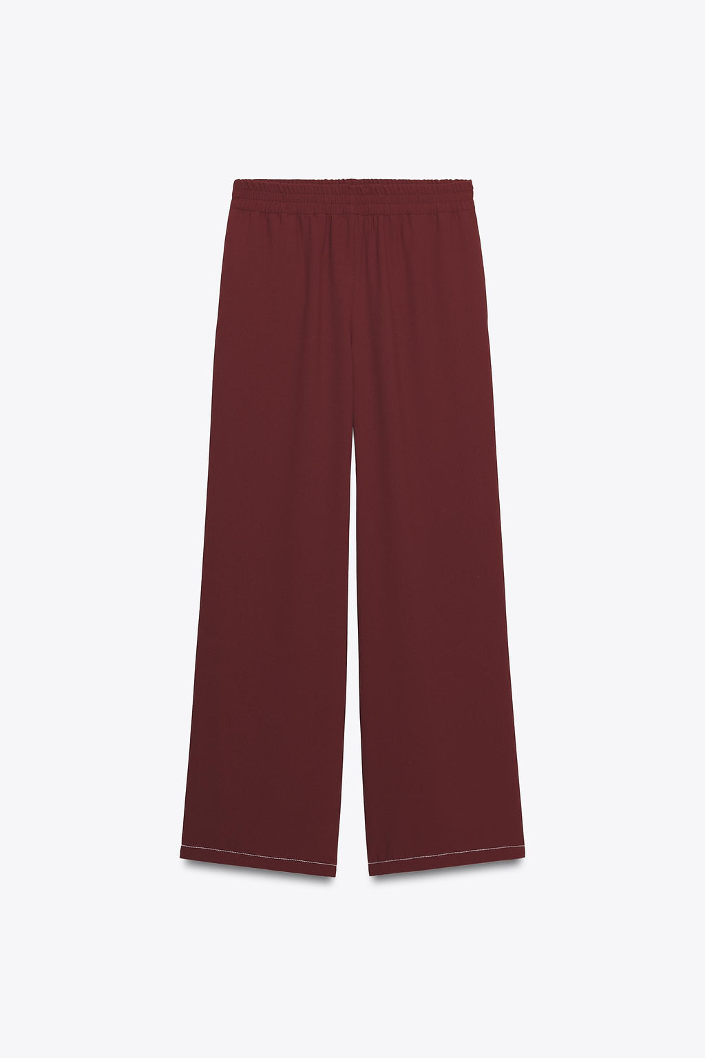WIDE-LEG TROUSERS WITH CONTRAST TOPSTITCHING