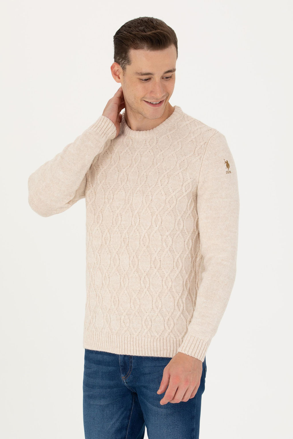 U. S. Polo Assn / Мужской песочный свитер - U.s. polo assn фото 15