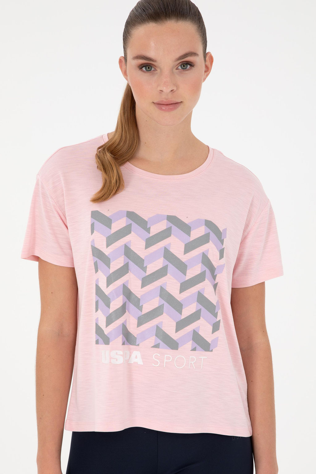 Женская футболка с пудрой Неожиданная скидка в корзине - U.s. polo assn фото 3