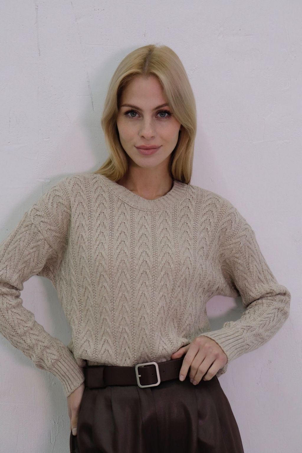 10718 Джемпер цвета льна - Martichelli фото 25