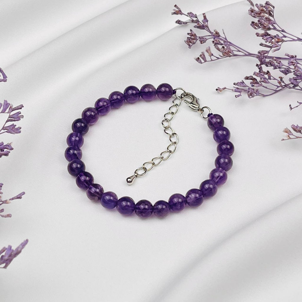 Браслет из камня Аметист 17 см +