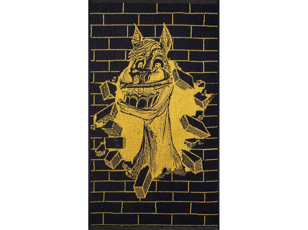 Полотенце махровое 6с103.412ж1 Здрасте конь(т.желтый) 50х90см